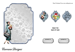 Matching blank insert for the design sheet - Art Deco Christmas
