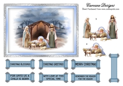 cup1159017_21555 - Miracle in Bethlehem 1 - 7x5 inch card front with decoupage