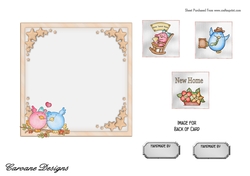Matching blank insert sheet for the design sheet - Tweeties New Home,