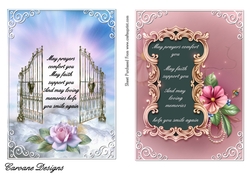 Sympathy 13 - two 7x5 inch card fronts