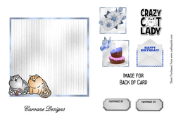Matching blank insert sheet for the design sheet - Crazy Cat Lady 5