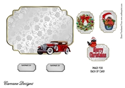 Matching blank insert for the design sheet - Vintage Christmas