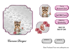 Matching blank insert sheet for the design sheet - Love in a Teacup