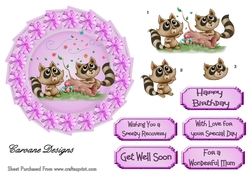 Is it a Butterfly - 6x6 Circular topper with decoupage