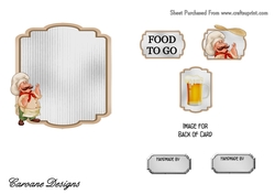 Matching blank insert sheet for the design sheet - Food To Go