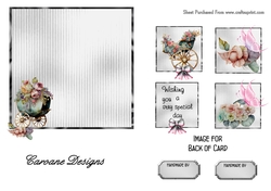 Matching insert sheet for the design sheet - Floral Carriage 1
