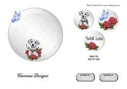 Matching insert sheet for the design sheet - Beautiful Dalmation Puppy