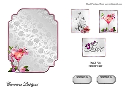 Matching insert sheet for the design sheet - Cocktails for Lovers