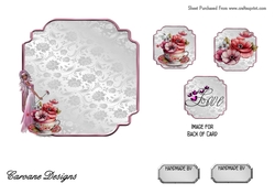 Matching insert sheet for the design sheet - Fairy Tea Cup 1,