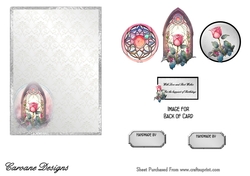 Matching insert sheet for the design sheet - Church Windows 2, Birthdays,