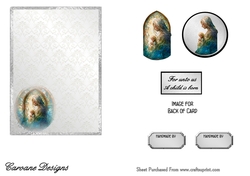 Matching insert sheet for the design sheet - Church Windows 4, Christmas,