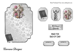 Matching insert sheet for the design sheet - Sympathy Cross 2