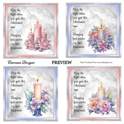 Image of cup1230742_21555 - Christmas Candles Bumper Kit 31 - 10 sheets, Card fronts, decoupage, inserts, image sheet,  