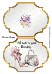 Girly Stuff 3 - Shaped card Mini card kit.