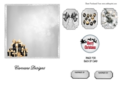 Matching insert sheet for the design sheet - Art Deco Christmas 3