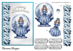 Christmas Assortment 2 - 7x5 inch card front with decoupage