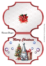 Gnome for Christmas - 2 Page Shaped card mini kit.
