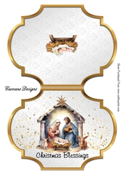 The Nativity - 2 Page Shaped card mini kit.