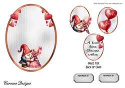 Matching insert sheet for the design sheet - Valentine Gnomes Couples 2
