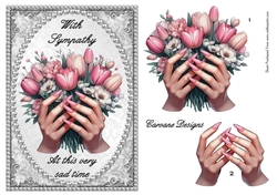 cup1304677_21555 - Sympathy 3 - A5 card front with decoupage