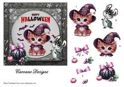 cup1337441_21555 - Spooky Halloween 1 - 6x6 inch card front with decoupage  