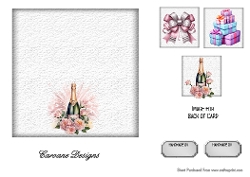 Matching insert sheet for the design sheet - Champers and Roses