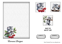 Matching insert sheet for the design sheet - Kitties Galore 1