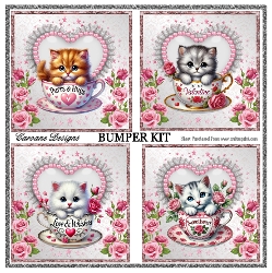Valentine Kitties - Bumper Kit 69 - 9 page bumper kit