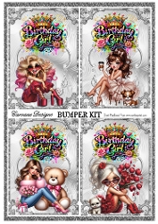 Image of cup1111771_21555 - Big Bold & Sassy Bumper Kit 81 - 9 page bumper kit - card fronts, decoupage, inserts, made by boxes, images for back of card, preview