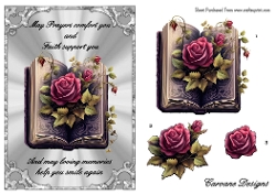 Image of cup1388232_21555 - Floral Sympathy 2 - A5 card front with decoupage  