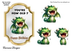 Crazy Birthdays 4 - A5 topper with decoupage