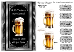 Image of cup1120470_21555 - Darkness - A5 card front with decoupage  