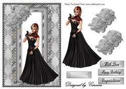 Class Act - A4 card making sheet with decoupage