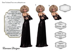 Bad Girls Prayer 3 - A4 card making sheet