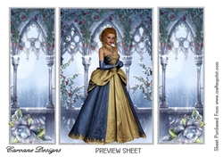 Golden Gothic Girl - Gatefold Card Minikit