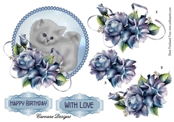 Im So Cute - Circular topper with decoupage