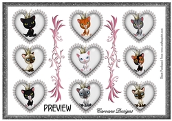Tree Decorations - Cute Cats - Mini Kit