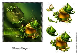 Pot of Gold - 6 x6 inch square topper