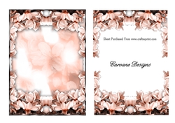 A5 background with decoupage - Apricot Floral