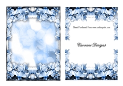 A5 background with decoupage - Blue Floral