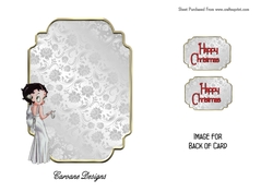 Matching blank insert for the design sheet - Art Deco Christmas
