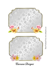 Matching insert for the design sheet - Happy Easter Cut and Fold card 1 (Gold border)