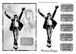 The Legend 1 - A5 card front with decoupage
