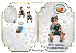 Shaped card mini kit - 2 sheets - Keep Fit Fanatic