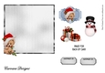 Matching blank insert for the design sheet - Snow Christmas 3