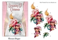  Dreaming of Christmas - 7x5 inch card front with decoupage