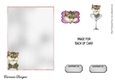 Matching blank insert for the design sheet - Kitten in a Wine Glass