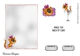 Matching blank insert for the design sheet - Tigger in a Wine Glass