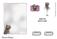 Matching blank insert for the design sheet - Yorkie in a Wine Glass