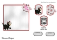 Matching blank insert for the design sheet - Crazy Cat Lady 1